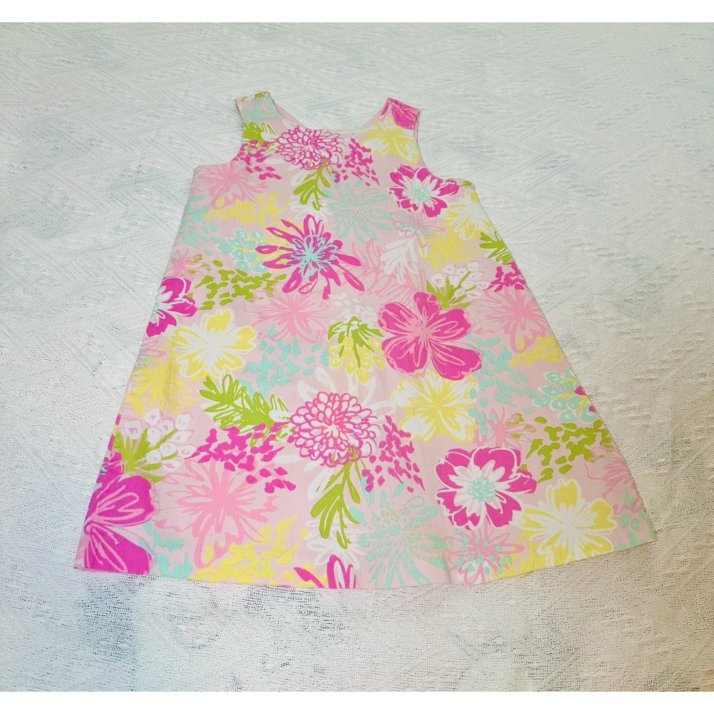Tommy Bahama sleeveless shift dress for girls Hawaiian Flower  Print Sz 6